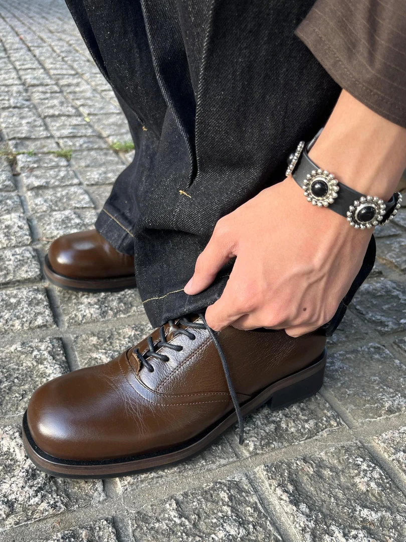 冬季情侣款Cleanfit德比鞋英伦男女同款百搭休闲方头皮鞋正装鞋