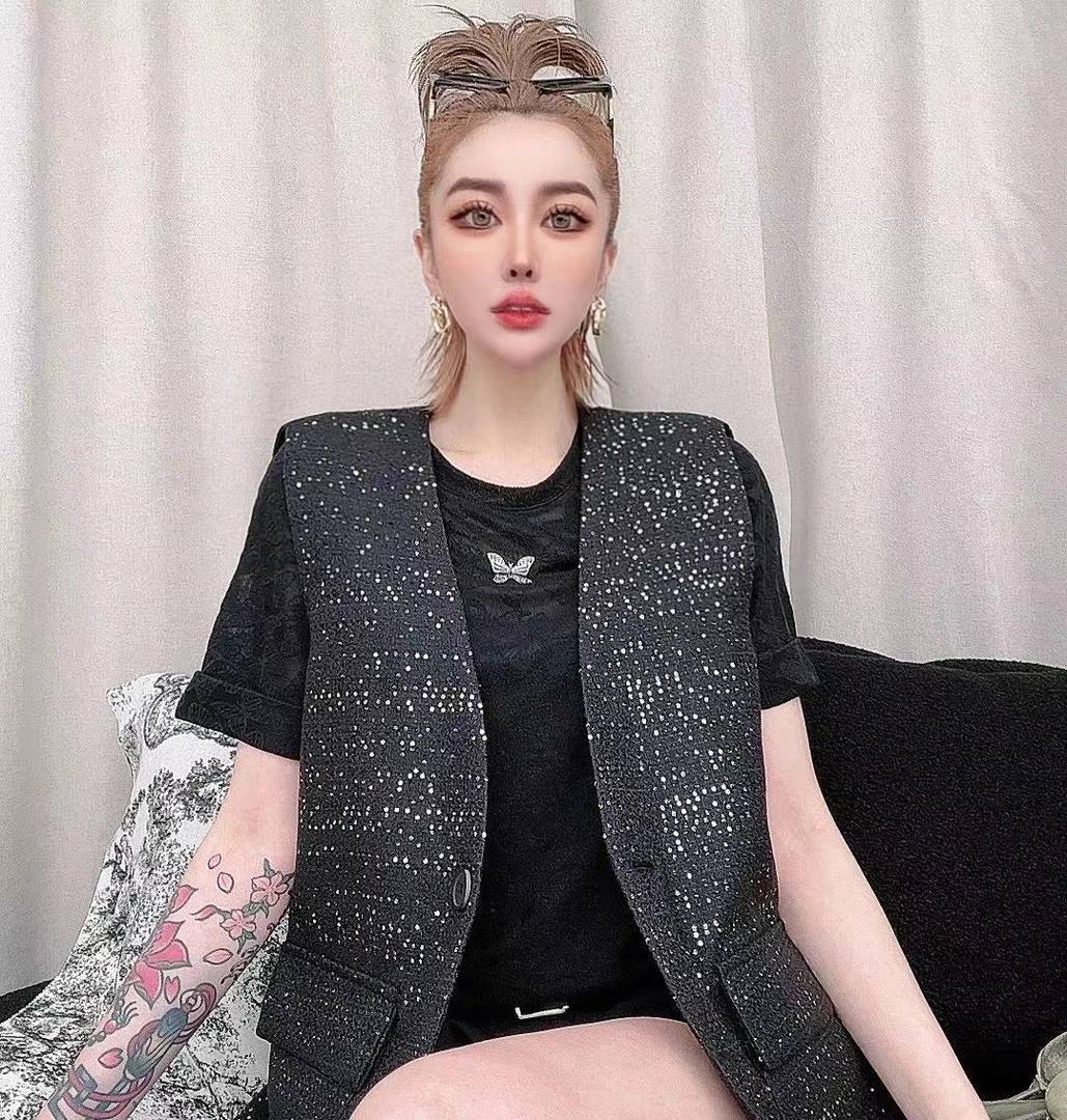 LEDS 23031春夏新款气质名媛小香风马夹