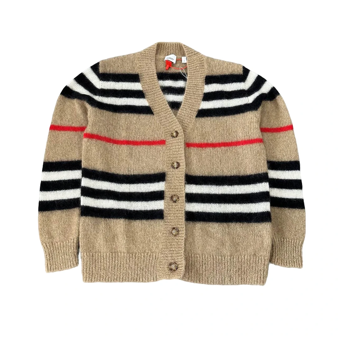 Burberry 巴宝莉 马海毛 条纹 针织开衫 99新 S码