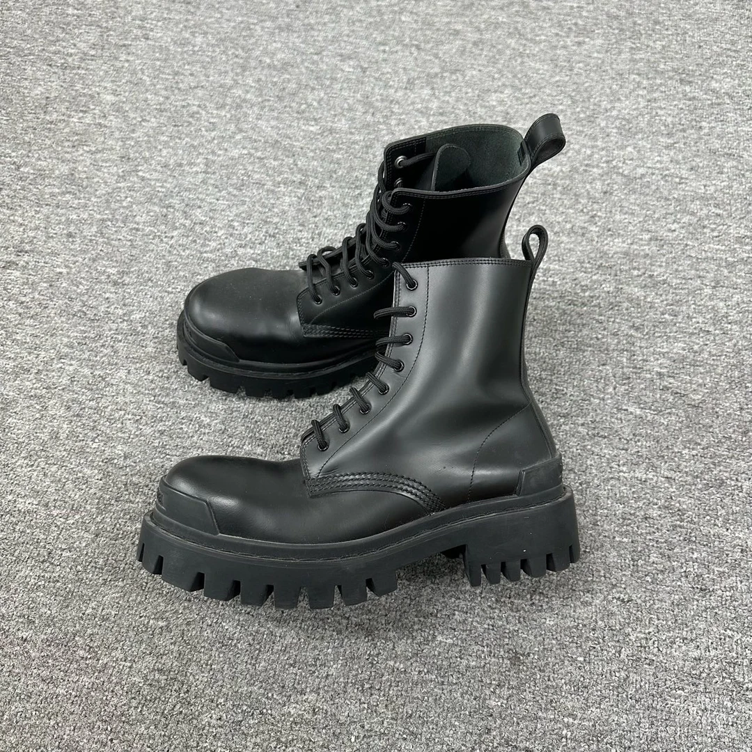 Balenciaga 巴黎世家 Strike 厚底 德比皮靴 99新 38码