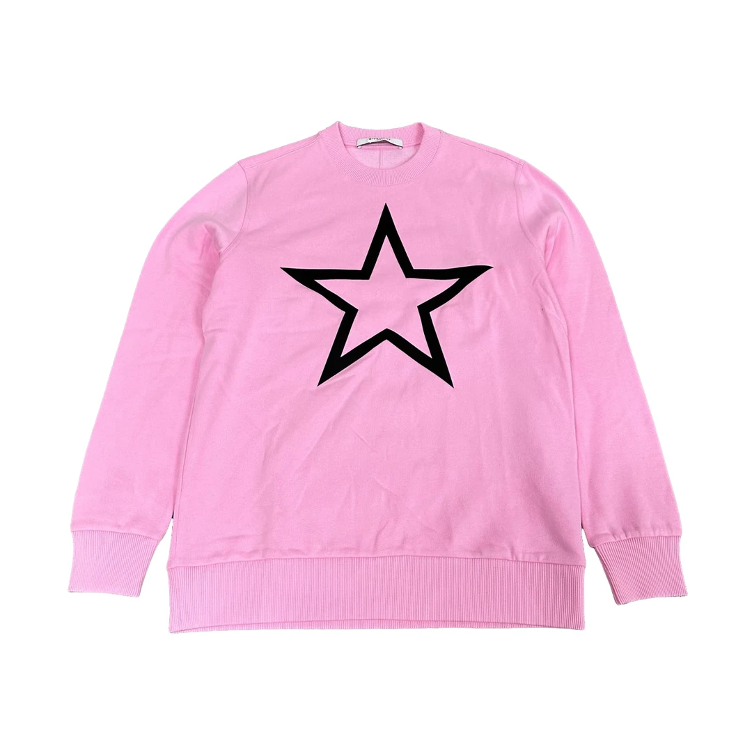 Givenchy 纪梵希 粉色五星 套头卫衣 99新 Xs码