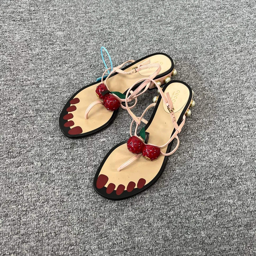 Gucci 古驰 樱桃 凉鞋 97新 37.5码