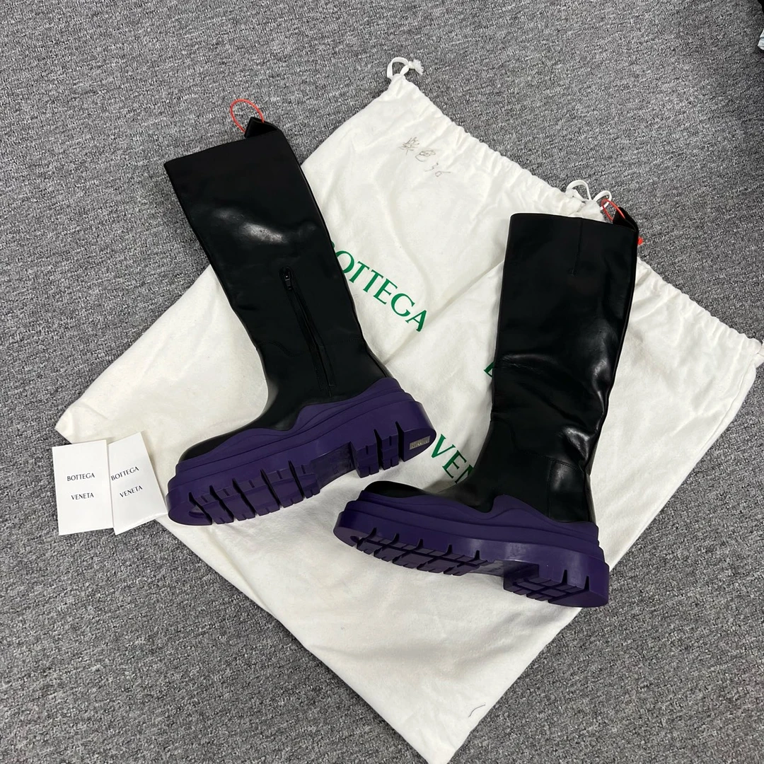 全新有尘袋 Bottega Veneta BV 厚底中筒靴 36码36.5码