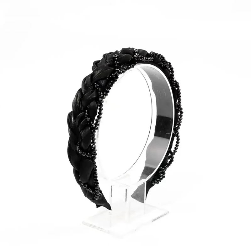 【格芙发箍】黑色轻奢高级感水晶编织头箍经典时尚气质发饰