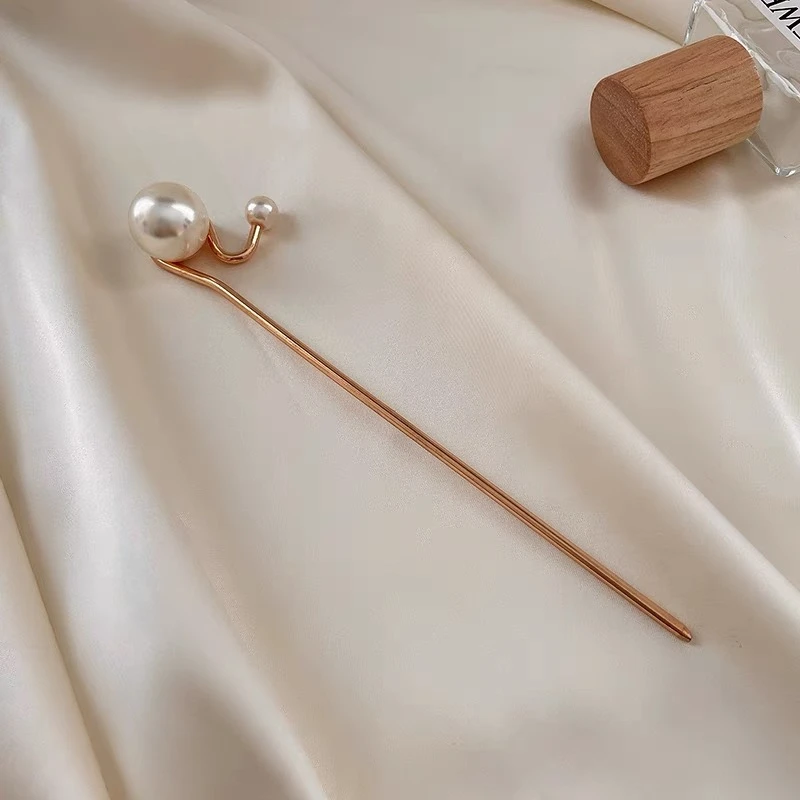 现代日常头饰发插发钗盘发神器簪子百搭气质金属发簪