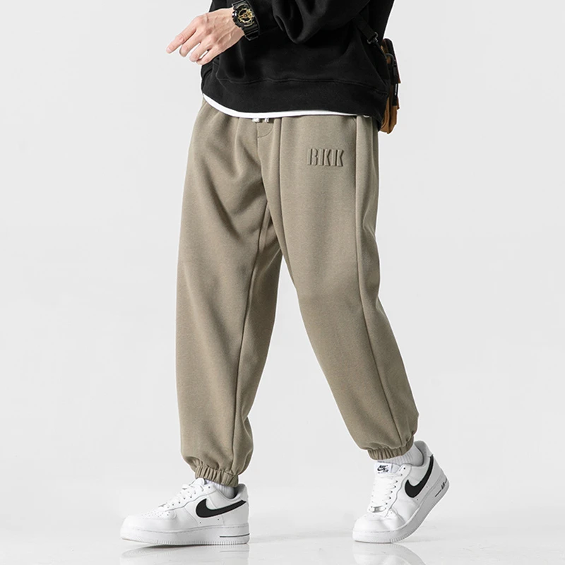 【小扬哥推荐】加绒加厚卫裤男士宽松针织束脚裤百搭休闲裤运动