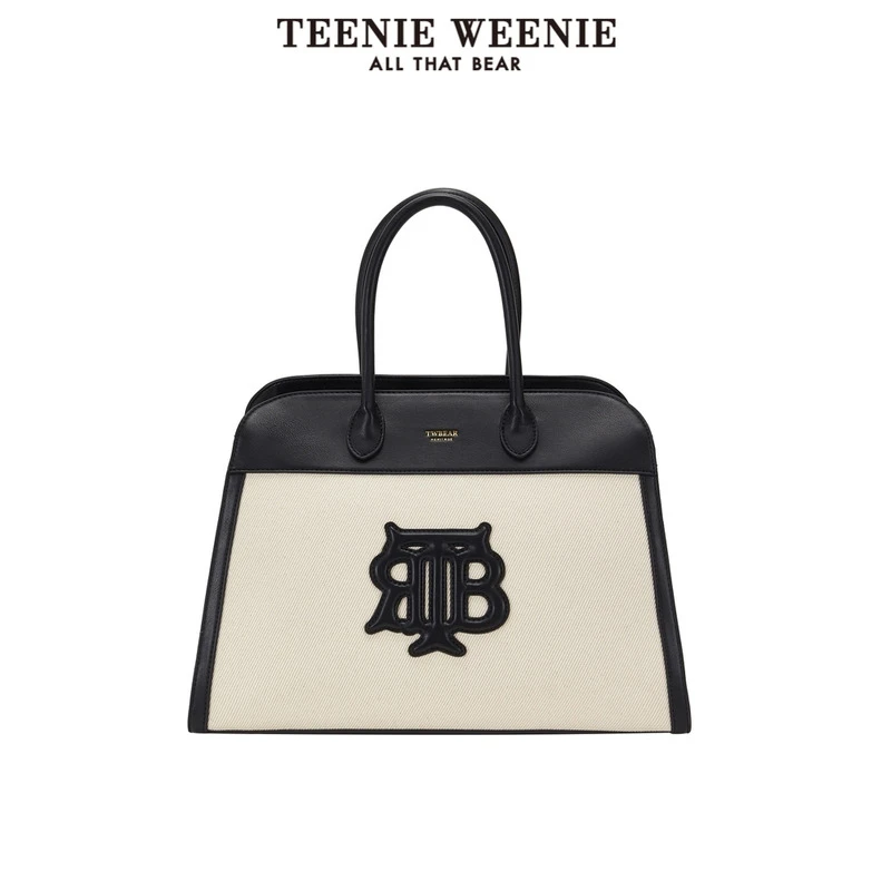 TeenieWeenie小熊24年冬新款撞色时尚休闲通勤手提包TTAK24FT01W