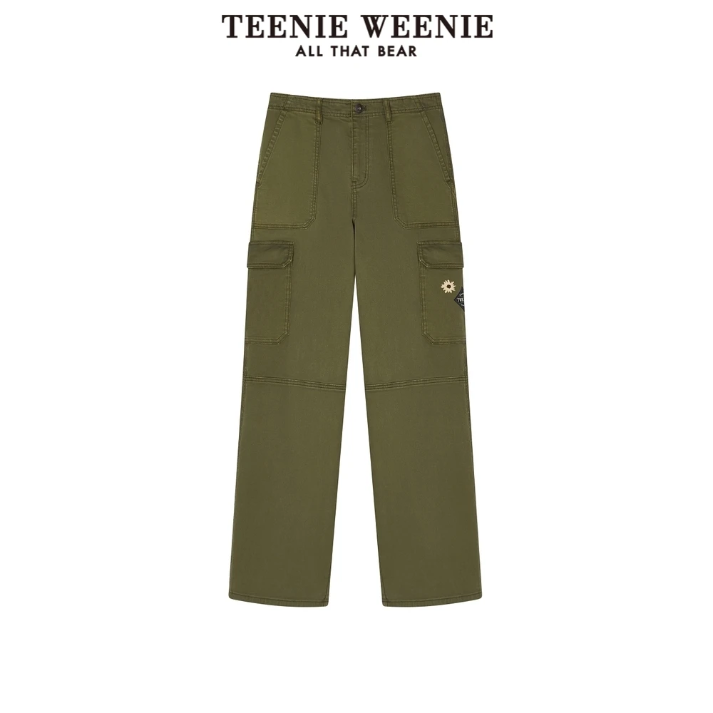 TeenieWeenie小熊简约牛仔裤女2024冬季新款女长裤TTTJ248V24N