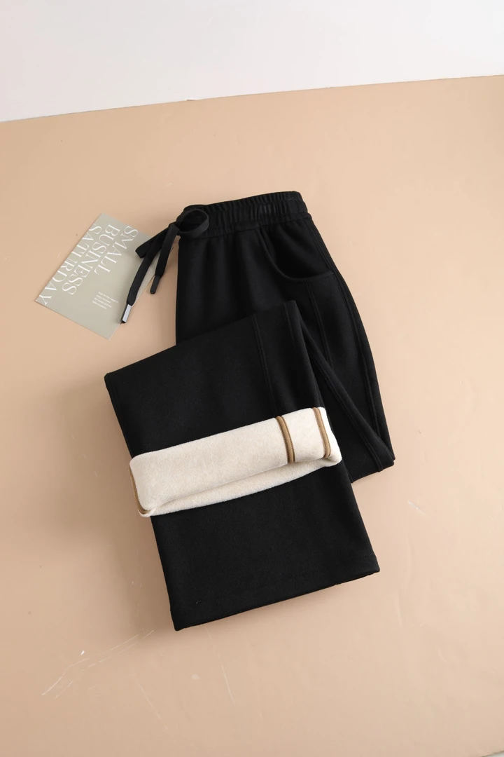 王炸&包边无缝骨/一流工艺羊毛蚕丝直筒阔腿裤女