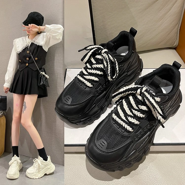 达芙妮冬季休闲新款花恋塔爆款运动鞋女2023秋季新款时尚网红百搭