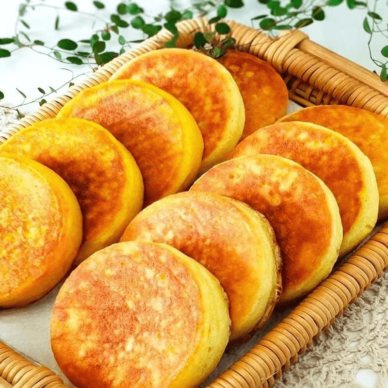 黄金玉米饼玉米煎饼糍粑糯米年糕粗粮包谷粑粑加热盒装美味好吃