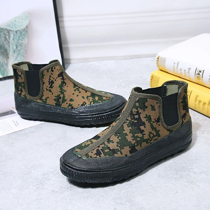 建筑新款劳保跑步解放鞋男女中老年农田工地男女解放鞋迷彩鞋