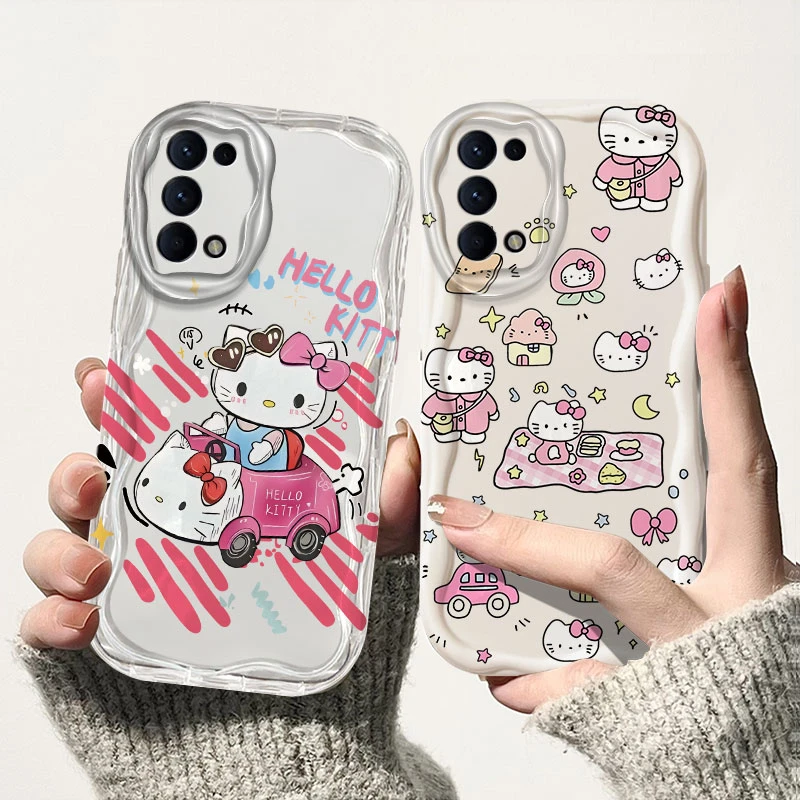 适用可爱kitty猫OPPOReno5Pro手机壳reno5奶油壳reno5k女款PDSM00