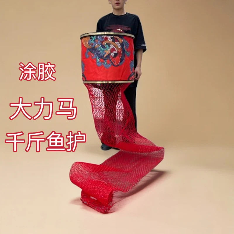 新款88股黑坑手工编织大力马线速干防臭防挂千斤鱼护网