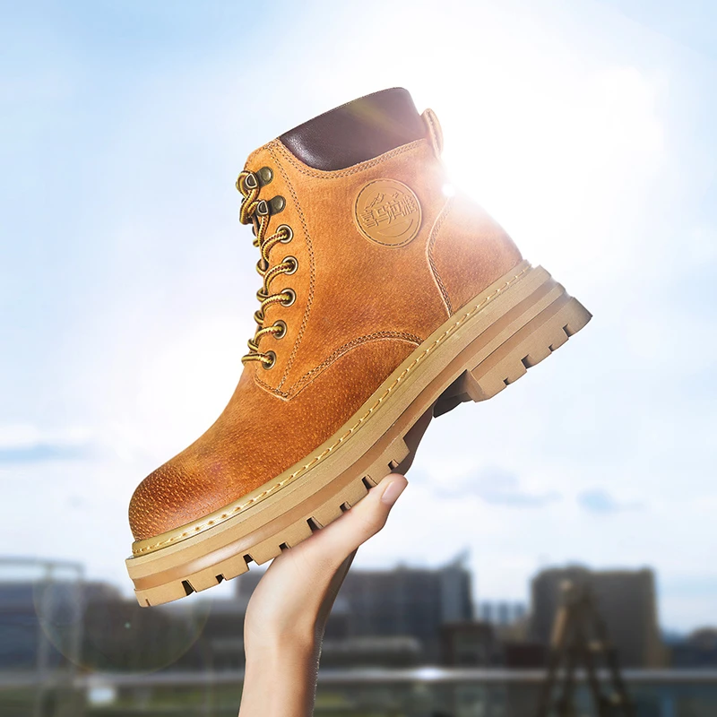 熊猫马丁靴男女款踢不烂大黄靴英伦风厚底高帮鞋LF22245143