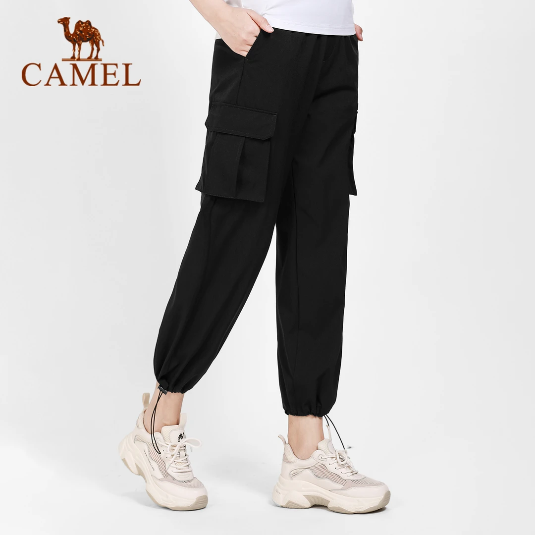 运动长裤男女春夏腰阔腿松紧系带轻薄户外休闲弹力舒适裤子YS150