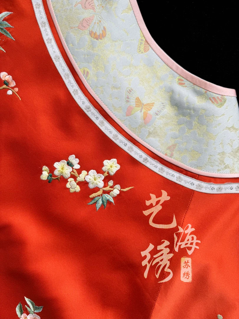【6号链接直播间专拍】手工定制重工国风中式苏绣衣刺绣蚕丝古风
