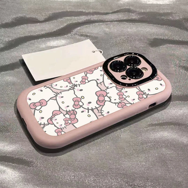 满屏凯蒂猫苹果15Promax手机壳iPhone13卡通14plus泡芙壳11/12软x