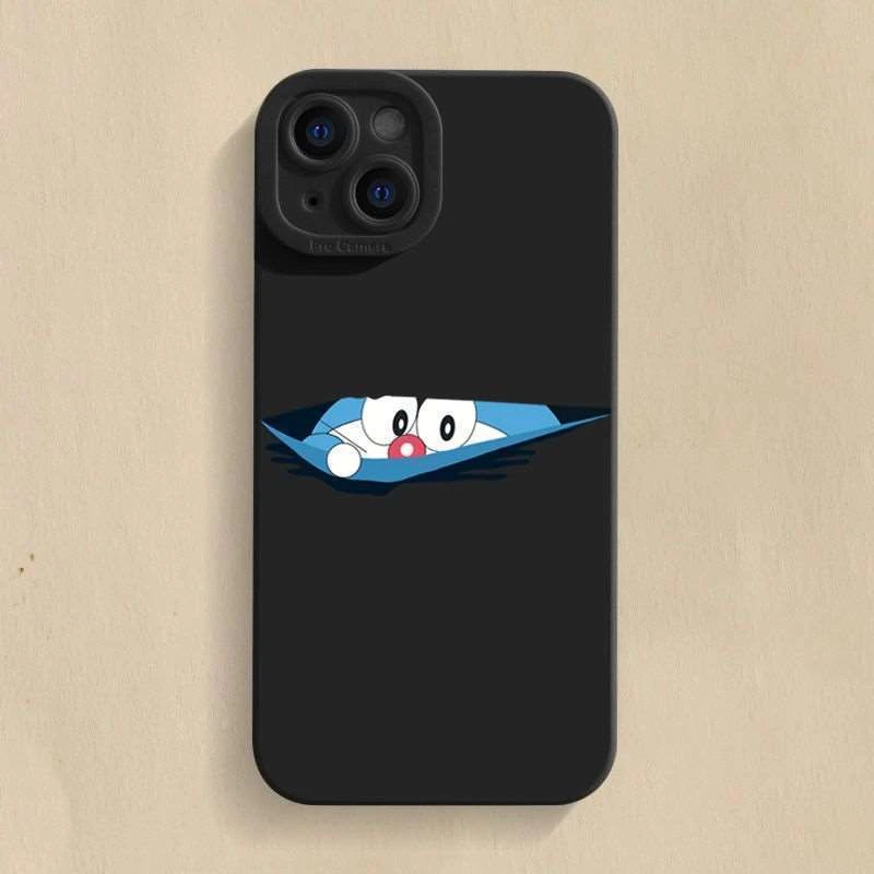 偷看哆啦苹果手机壳iPhone15promax瞳眼14/13硅胶12/11新款软壳78