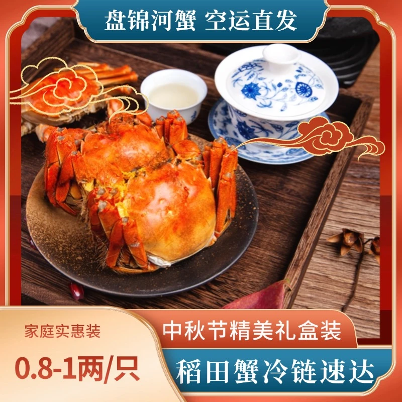 【活蟹】正宗盘锦河蟹全母蟹1.3-1.6两规格2/3斤