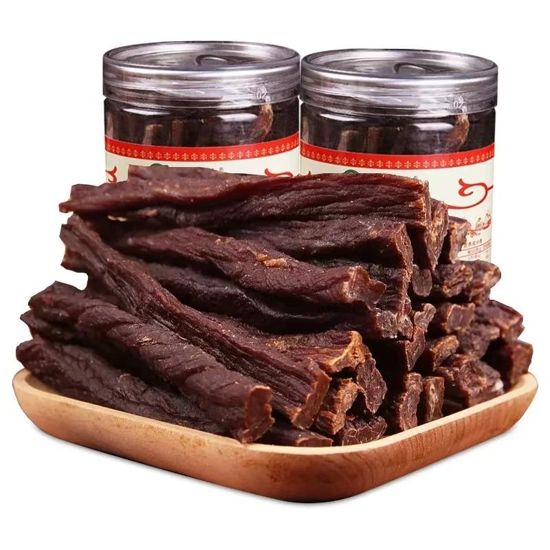 【超干】牛肉干内蒙古超干手撕风干正宗特产香辣超风干零食250g*2桶