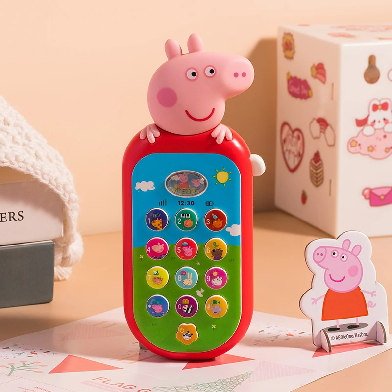 儿童手机早教宝宝婴儿小猪佩奇正版音乐启蒙双语电话人物互动益智