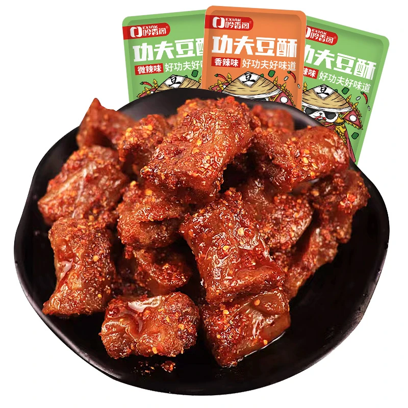 吟香阁麻辣豆酥鲜香豆卷湖南风味辣条豆干豆腐干散装香辣零食小包