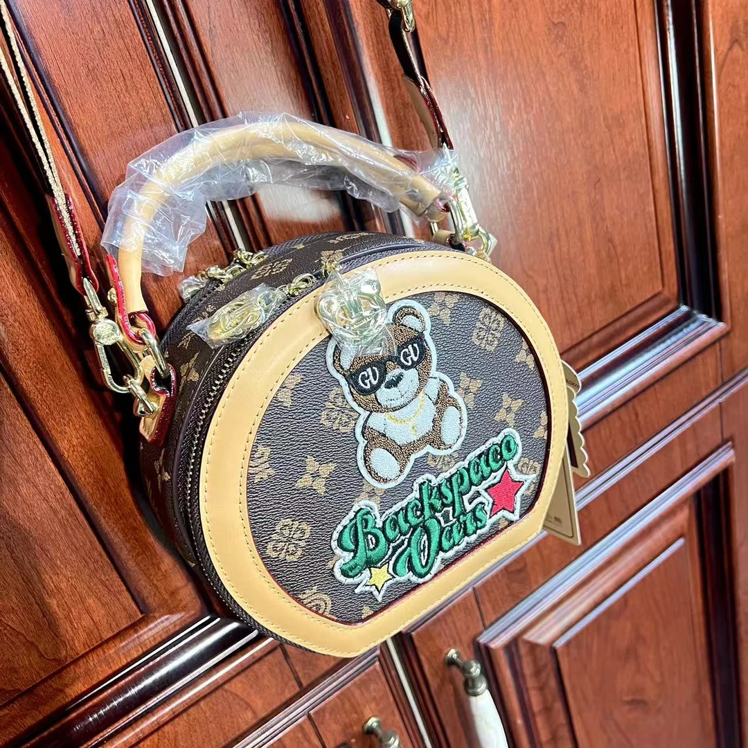 凯蒂小熊品牌包包K-6815PVC2024新款圆饼包