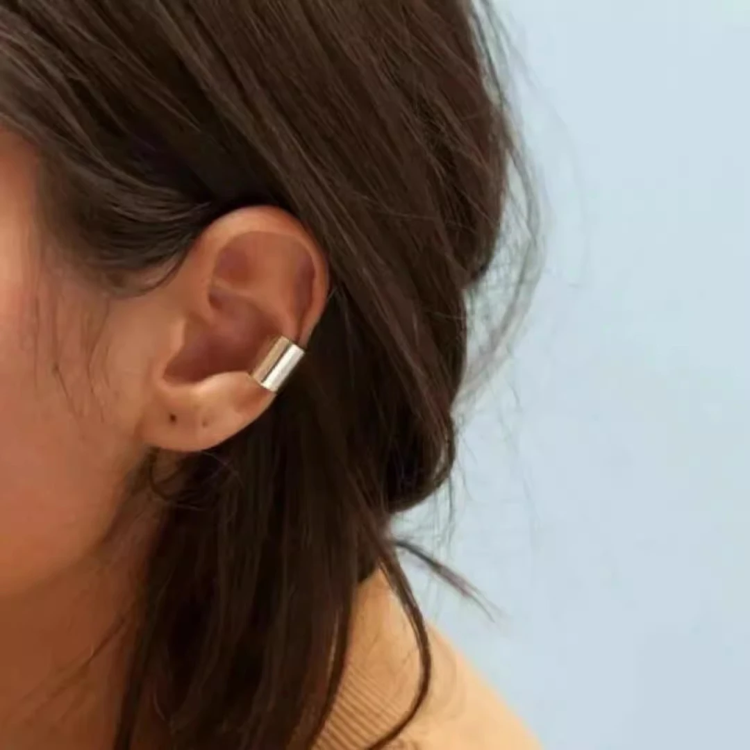 925银耳饰 MINIBLOOM纯银宽版光面耳夹耳饰新款爆款耳骨夹高级