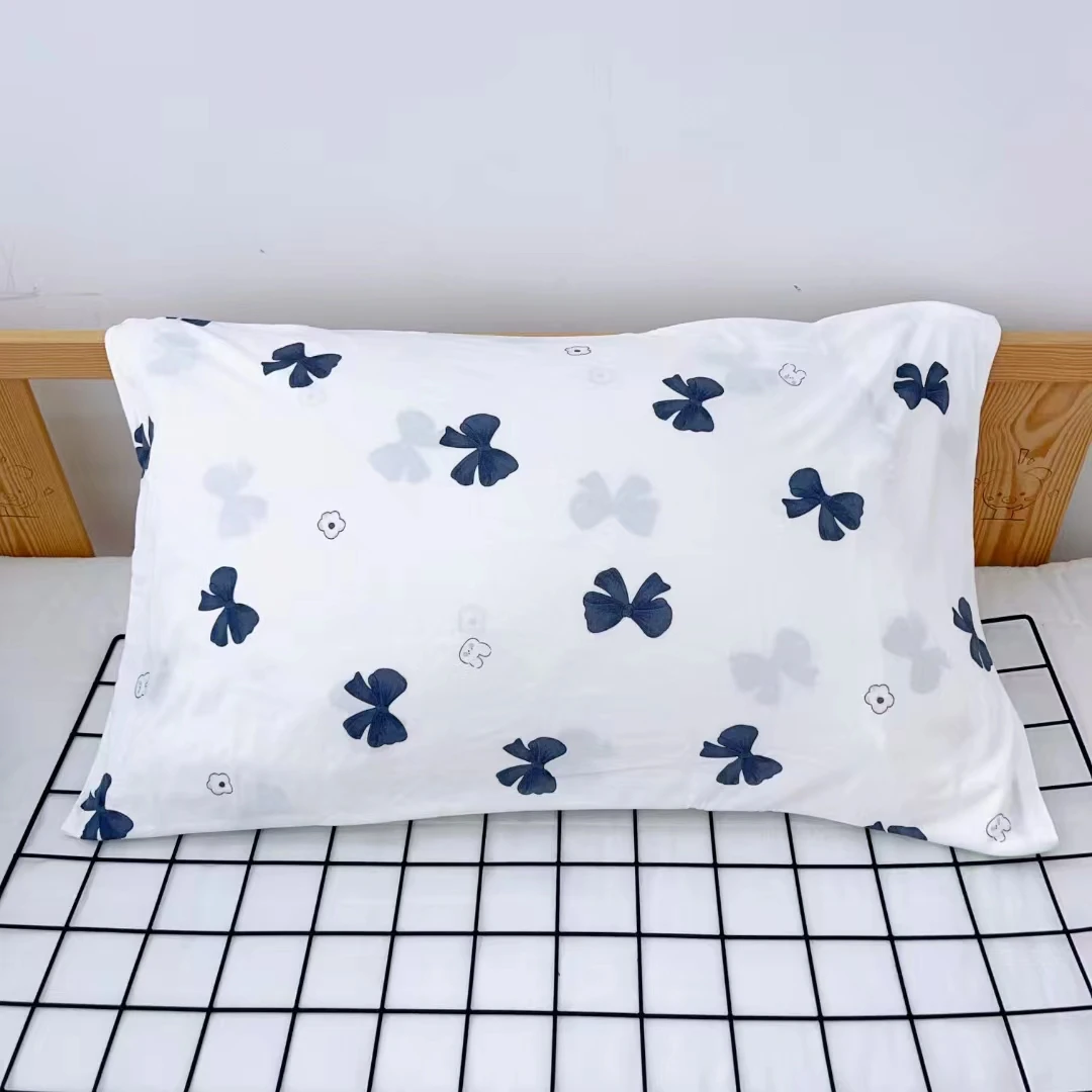 【J】针织棉枕套-蝴蝶结48*74一对