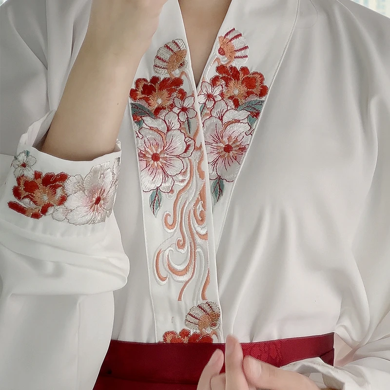 芊古棠原创【美人鱼飞机袖】重工刺绣交领飞机袖中国风古风长袖复古