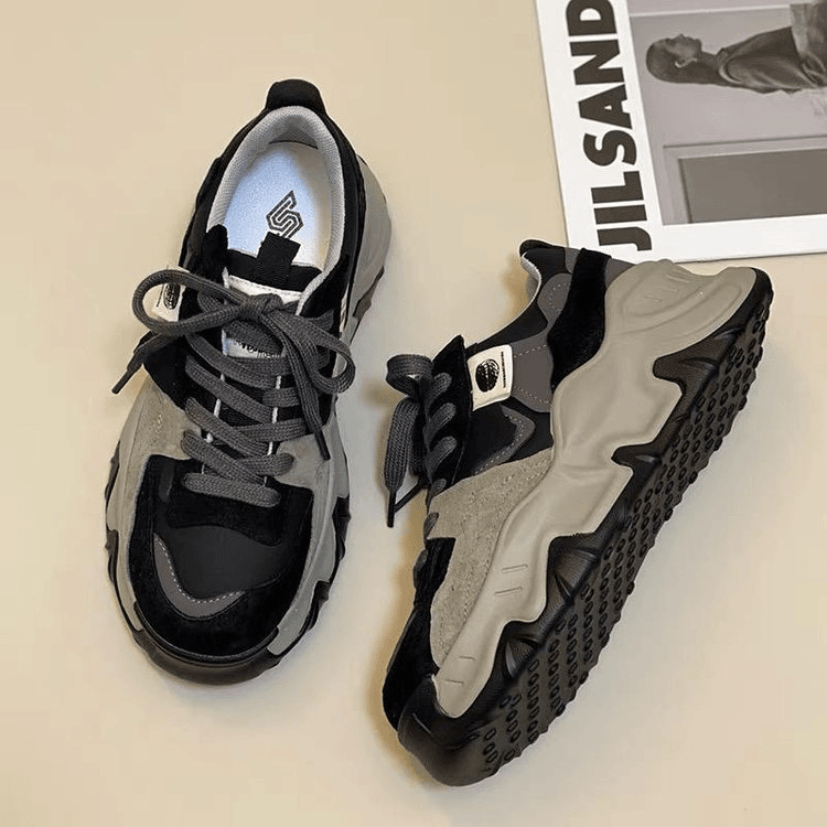 秋冬新款厚底轻便复古网红潮流老爹鞋超火时尚百搭休闲运动鞋