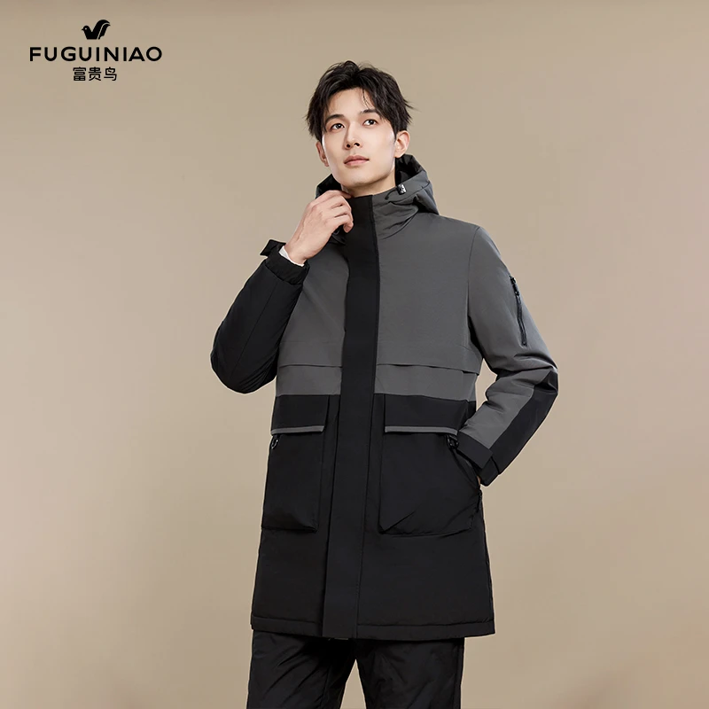 【情侣款】富贵鸟羽绒服冬季连帽休闲时尚户外保暖羽绒外套20699