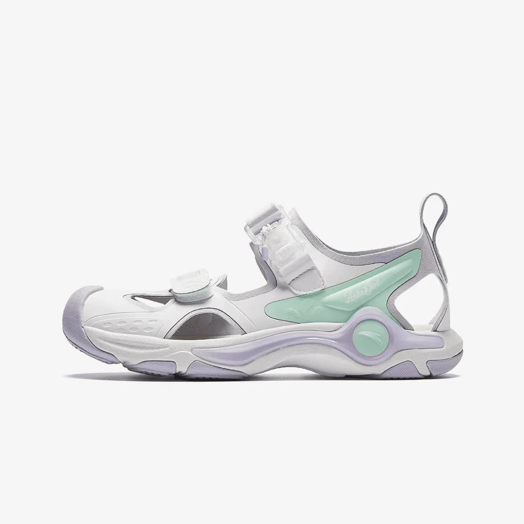 安踏儿童节女童运动凉鞋大童包头厚底鞋沙滩鞋时尚休闲322426908