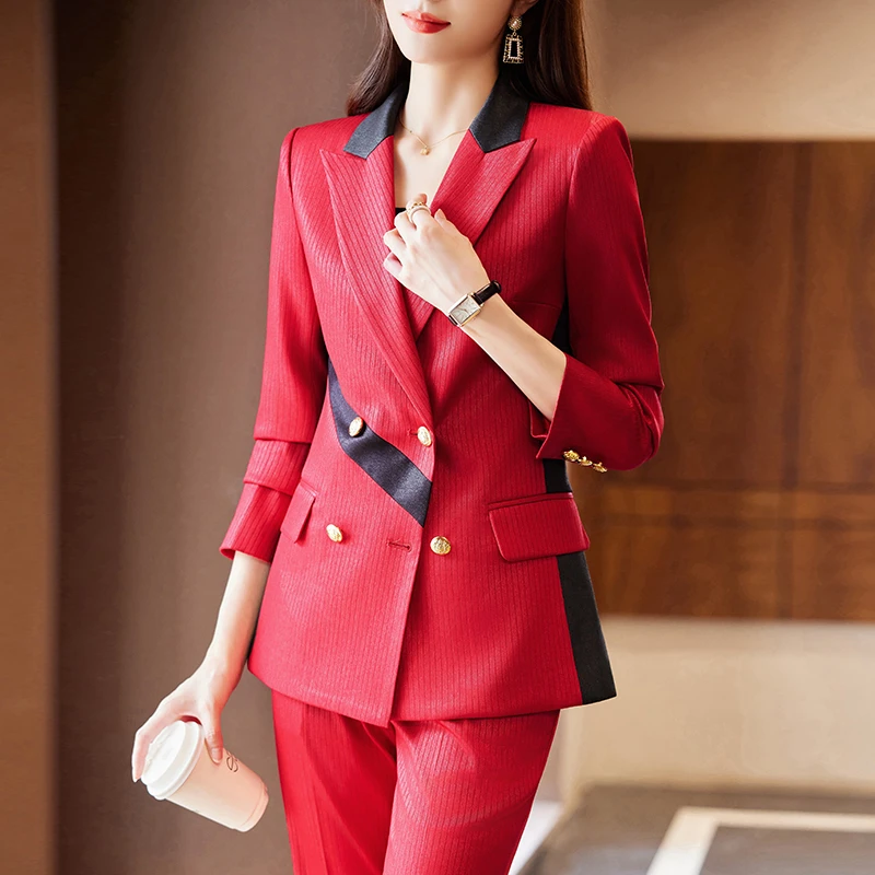 高端职业西装套装女春夏新款高级感女士休闲西服两件套正装工作服