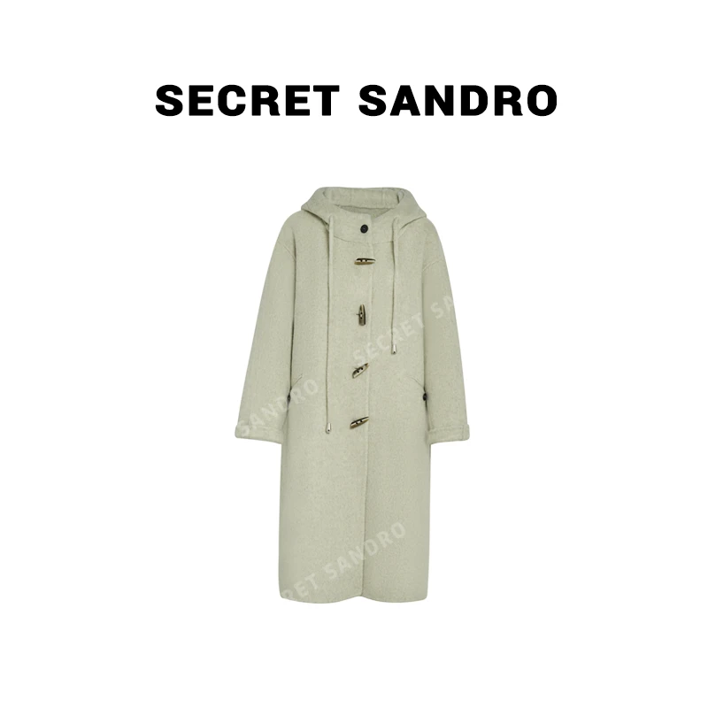 【果绿大衣】【多娜&Secret Sandro粉丝专享】毛呢外套 V84200203R