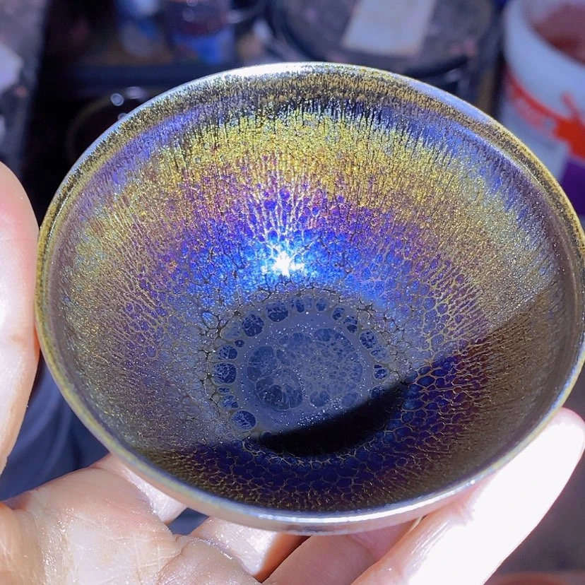【闪购商品】瓷茶盏束口七彩陈国辉