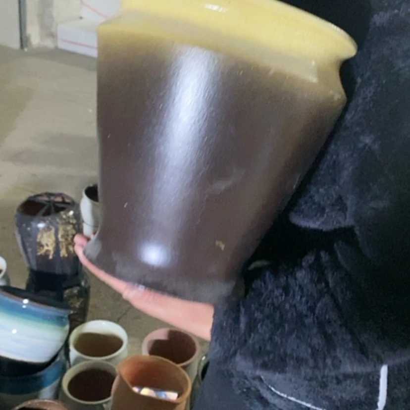 【闪购商品】紫砂花盆暇疵口25高29暇疵