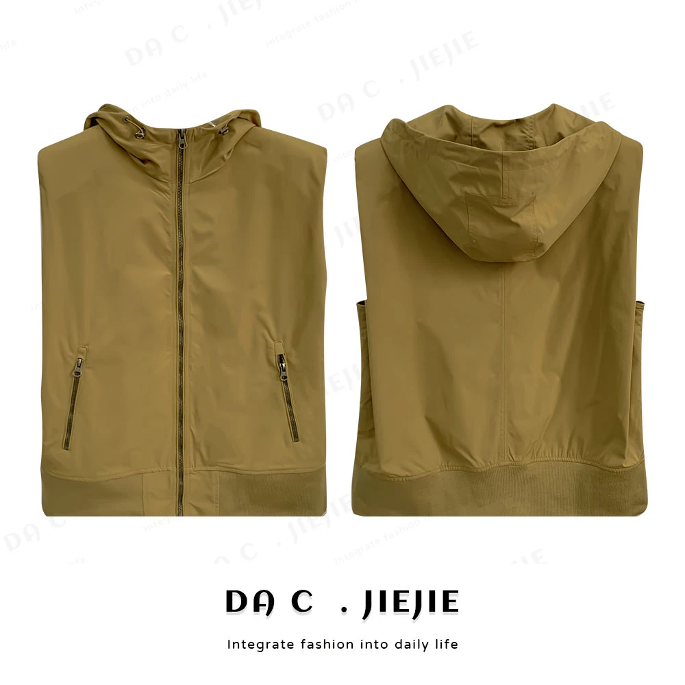 【小垫肩马甲】外穿潮流连帽时尚宽松通勤春秋垫肩马甲女