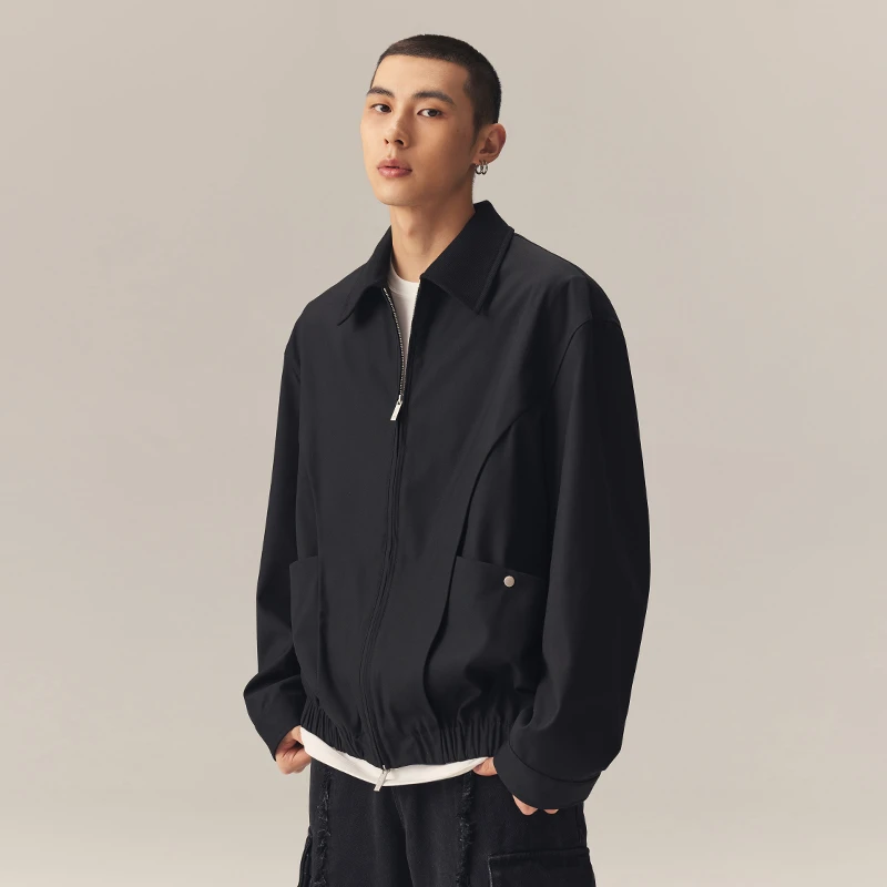 CHINISMCH穿型系列夹克男拉链复古宽松秋冬外套1082男生