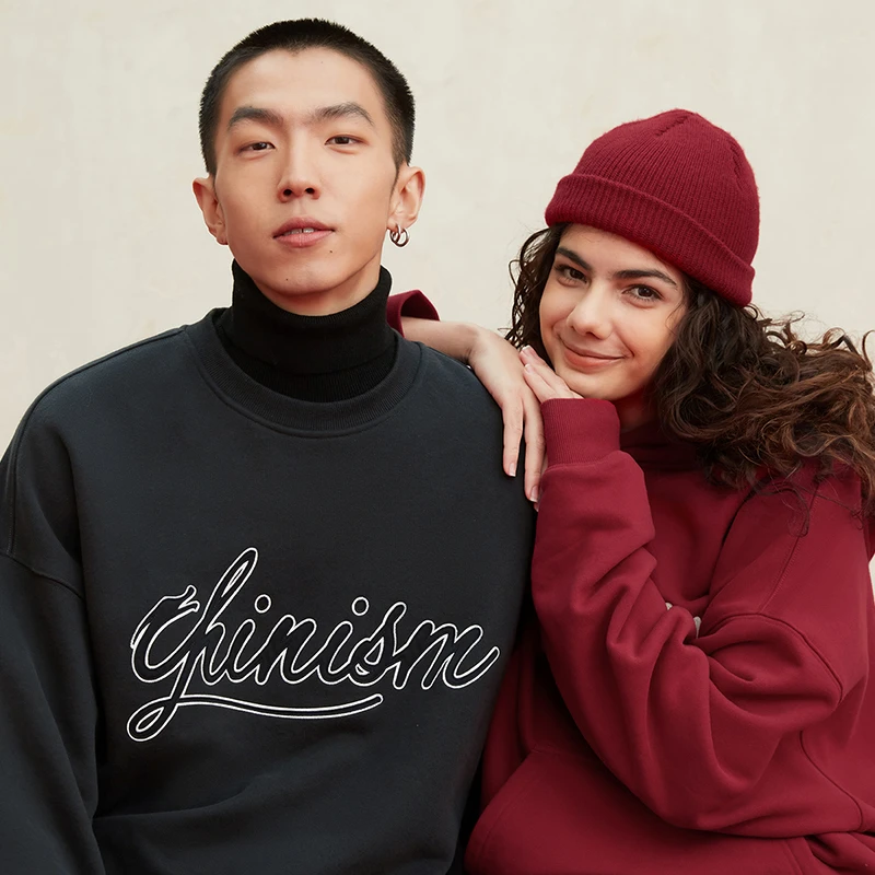CHINISM CH385G重磅刺绣卫衣男美式情侣运动1007