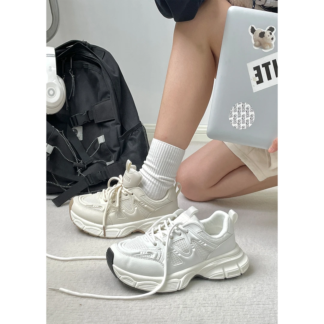 厚底老爹鞋女2023秋季新款复古增高鞋子女ins潮百搭小众运动鞋女