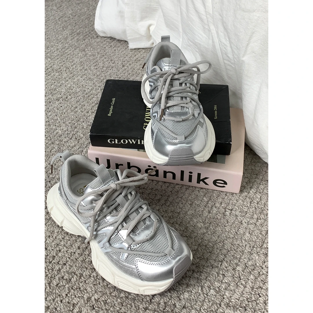 老爹鞋女2023秋季新款厚底轻便运动鞋女百搭透气休闲鞋增高跑步鞋