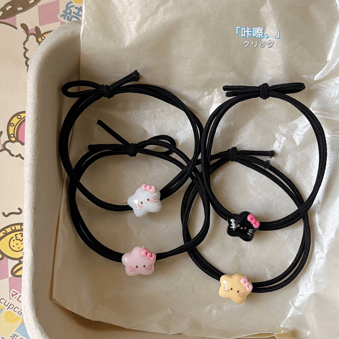可爱hello kitty发绳男友情小皮筋闺蜜手链少女森系头绳手绳两用