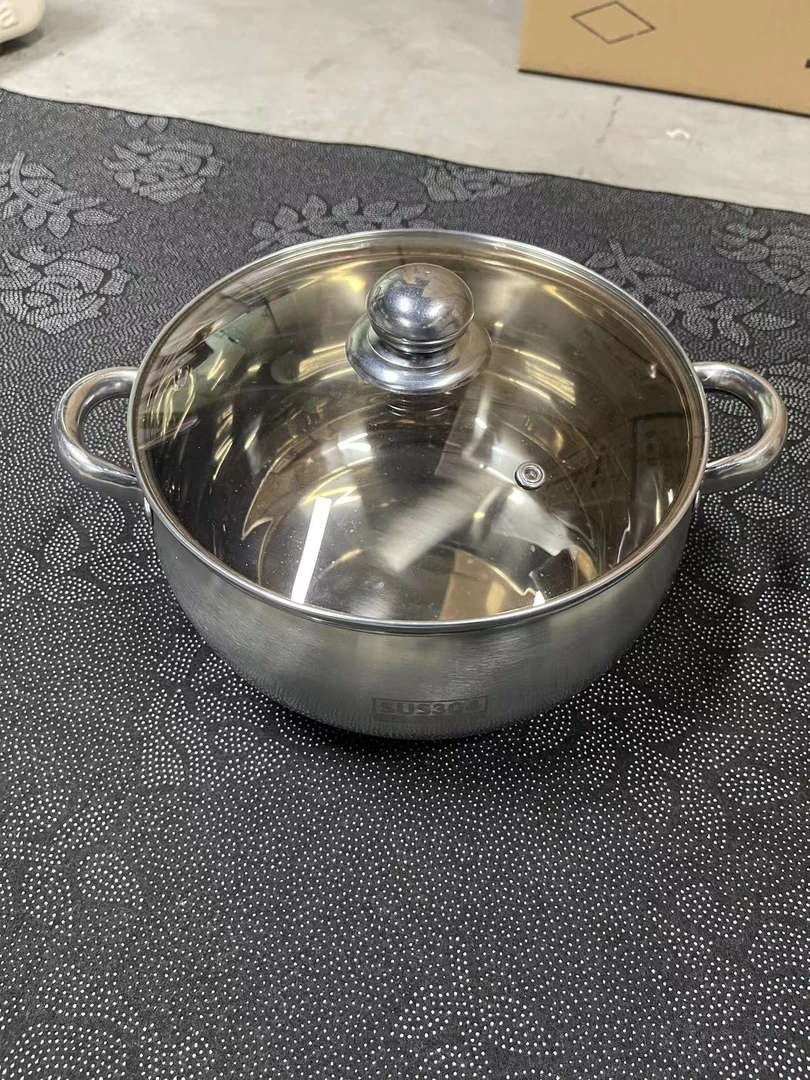 不锈钢大肚锅【颜色随机】