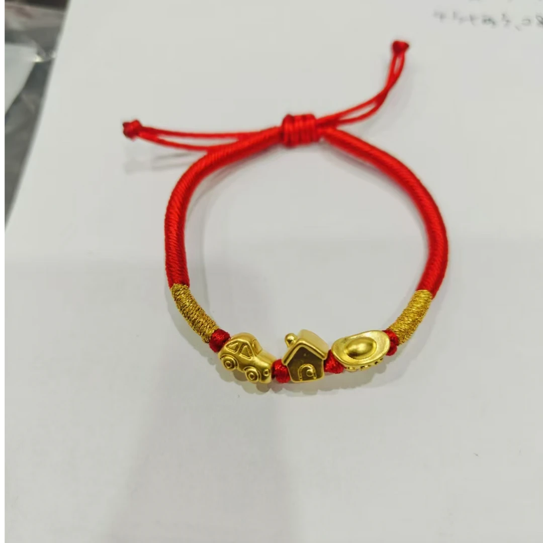 足金999有房有车有钱满月宝宝新生儿童礼物（编好发货）