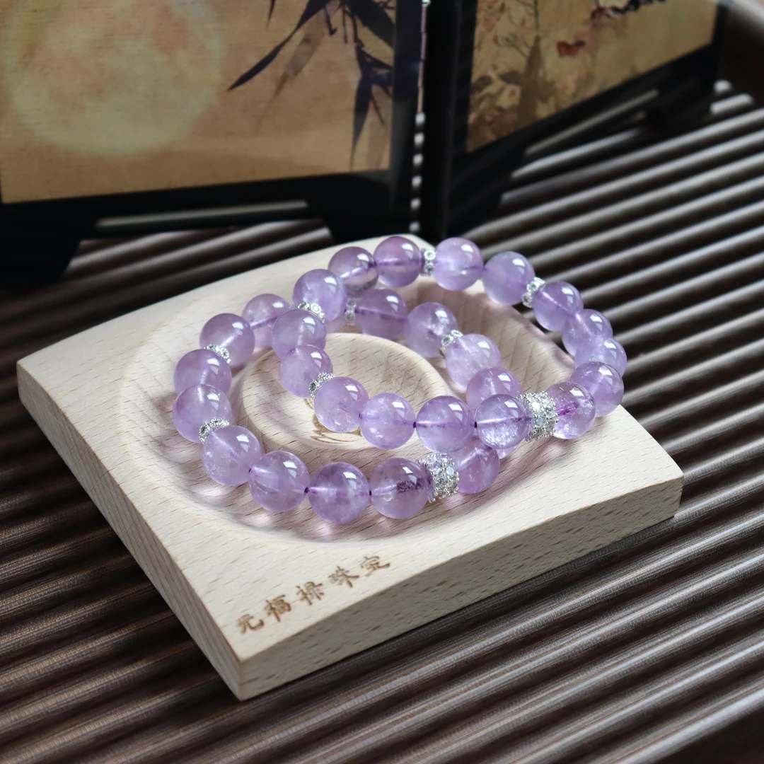 【元福禄】天然薰衣草紫水晶手串高货女款串珠手链多样性发其一