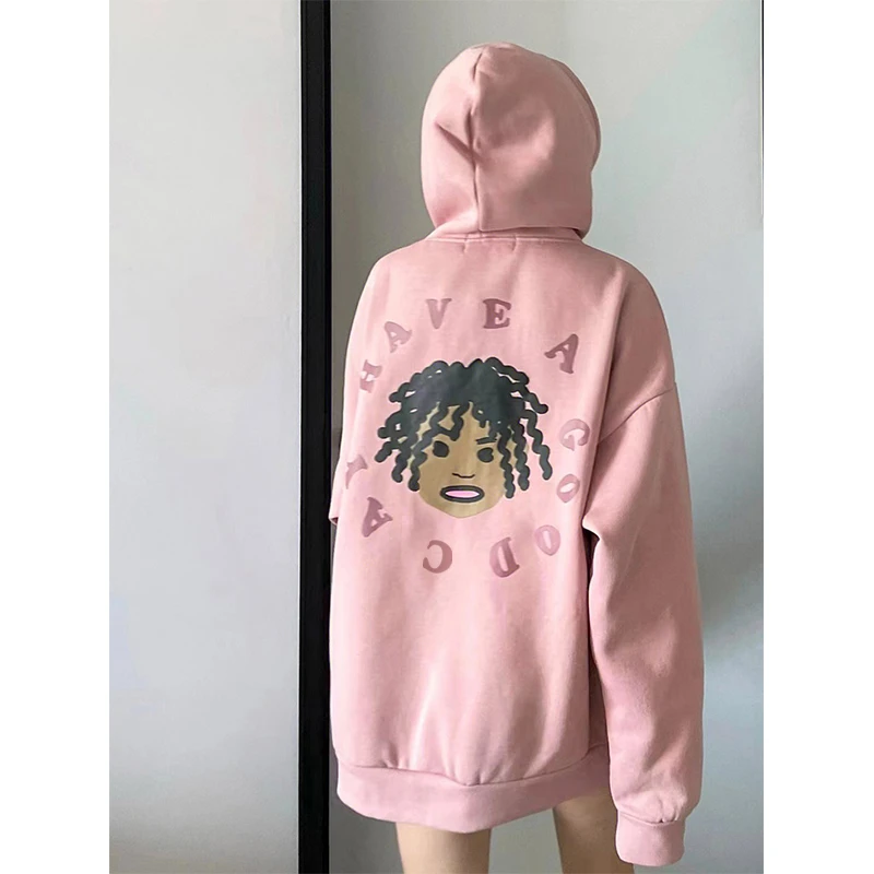 美式复古卫衣oversize宽松慵懒ins风百搭休闲女秋冬连帽加厚上衣