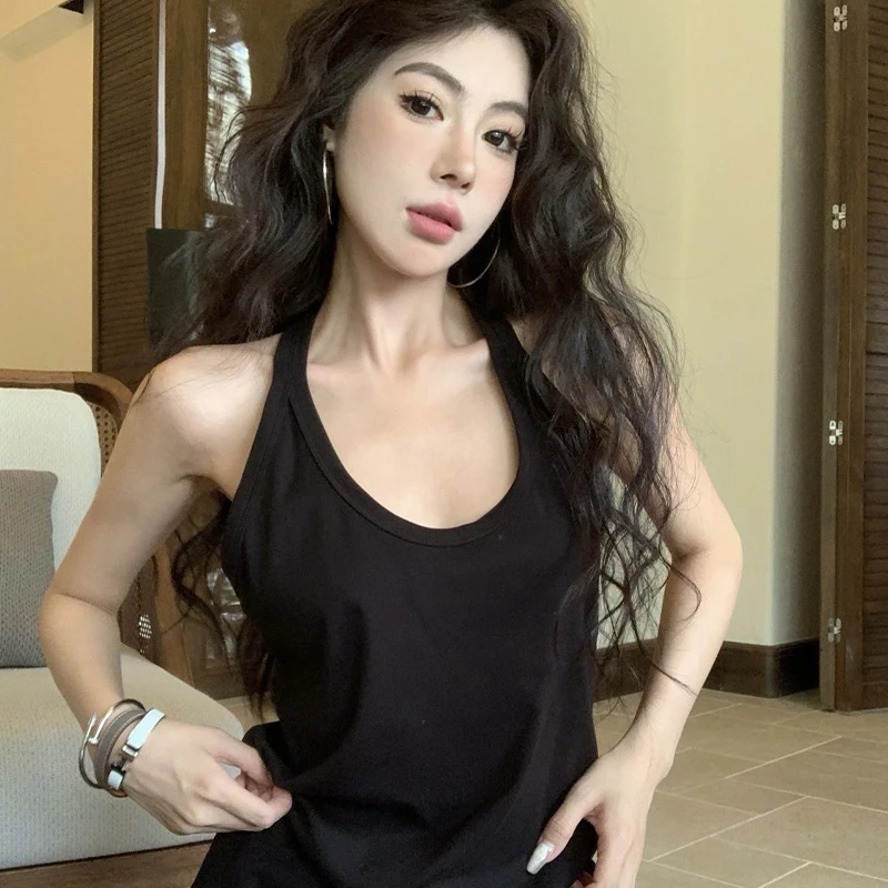 港式辣妹宽松外穿吊带女夏季基础百搭无袖上衣慵懒松弛感背心内搭