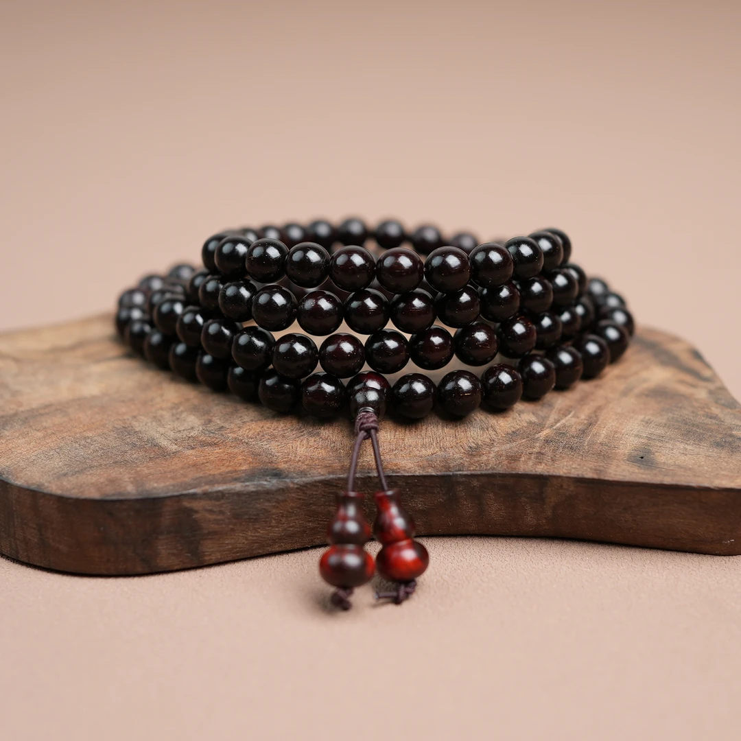 【上新了故宫】【ZT047】小叶紫檀0.8收藏款多圈脖挂